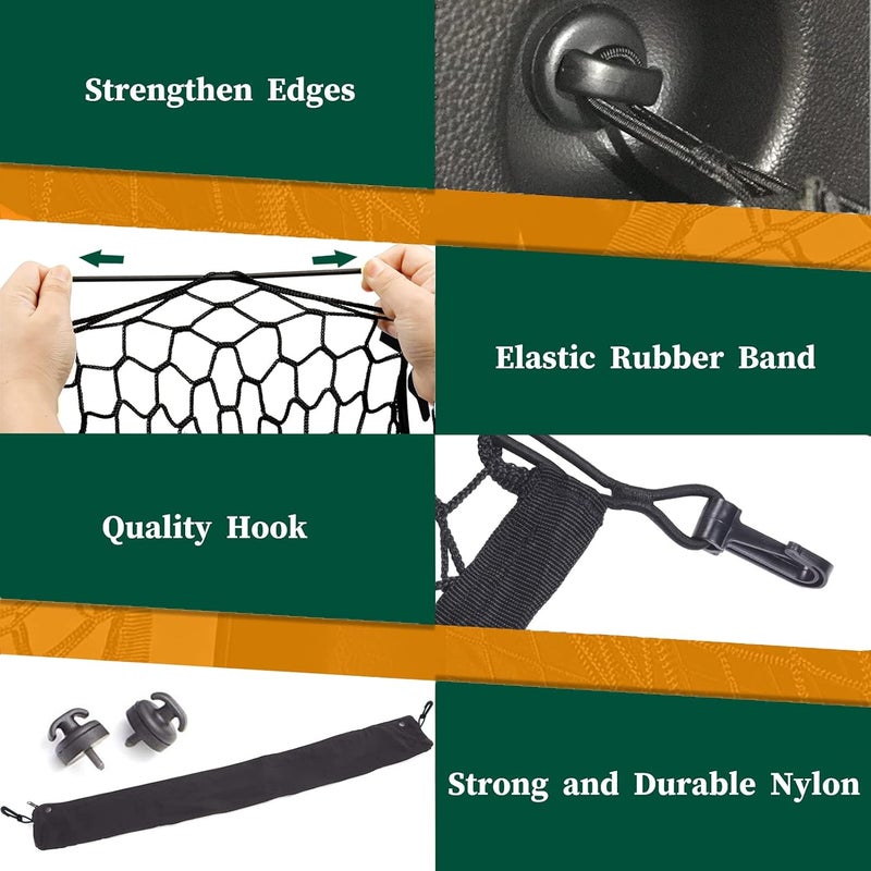 Omocyra Envelope Style Trunk Cargo Net Compatible with Subaru Outback New 2026 2025 2024 2023 2022 2021 2020 2019 2018 2017-2000 Car Rear Tailgate Netting - Image 3